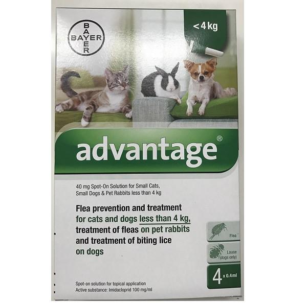 Bayer Advantage Spot-on Treatment For Small Dogs, Small Cats & Pet Rabbits  | VetBarn