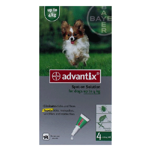 Bayer Advantix Small Dogs and Puppies below 8.8 lbs (4kg) | VetBarn