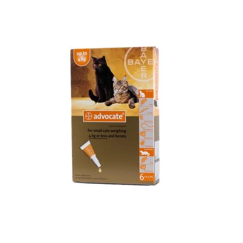 Advocate (Advantage-Multi) Spot-on Small Cats up to 4 kg (05-09 lbs), 6 Pack | VetBarn