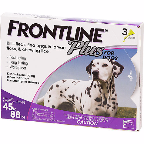 Frontline Plus Flea Tick spot on for Large Dogs Purple 45 88 lbs