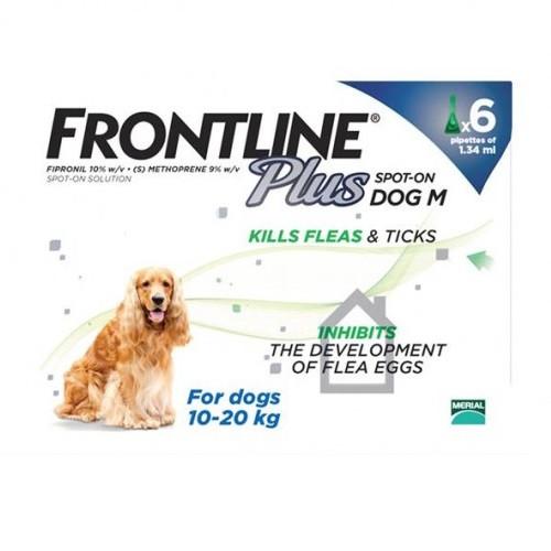 Frontline Plus Spot-on for Medium sized Dogs weighing 23-44 lb (10-20 kg) | VetBarn