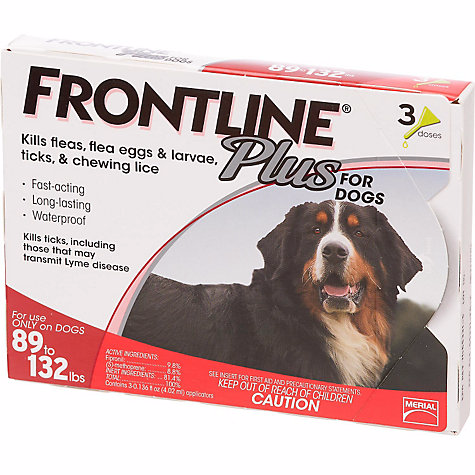 Flea and Tick Prevention - Frontline Plus Spot-on for Extra Large Dogs weighing 89-132lb