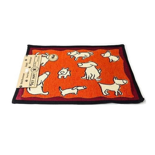 PB Paws & Co. Pet Collection Tapestry Pet Mats, Dog Group Russet Pattern | ozpetworld.com