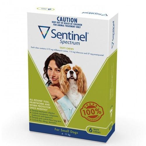 Sentinel Spectrum Chews Small Dogs 4-11kg (9-25lb), 6 Pack | VetBarn