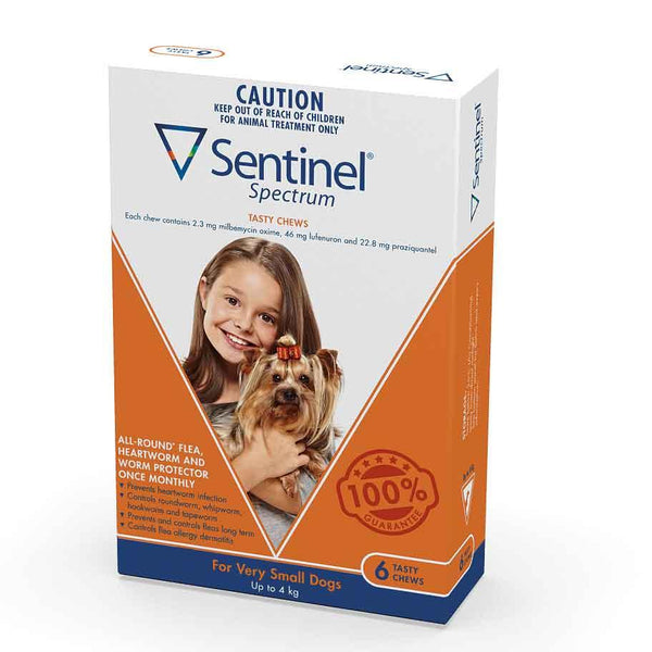 Sentinel Spectrum Tasty Chews Very Small Dogs Up to 4 kg (8.8 lb) | VetBarn
