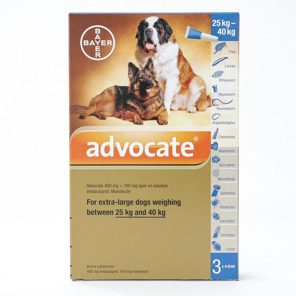 Bayer Advocate for X-Large Dogs 55-88 lbs (25-40 kg) | VetBarn