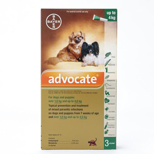 Bayer Advocate for Small Dogs below 8.8 lbs (4 kg) | VetBarn