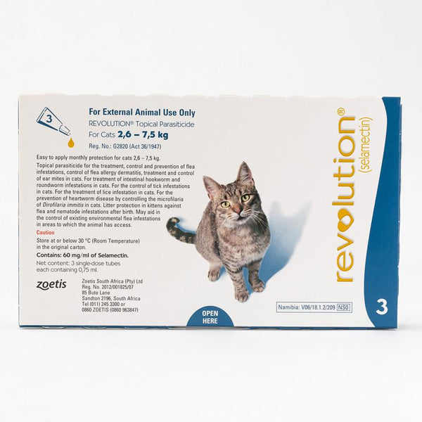 Zoetis Revolution Blue for Cats 5.7-15.5 lbs (2.6-7.5kg), (Frontview)| VetBarn