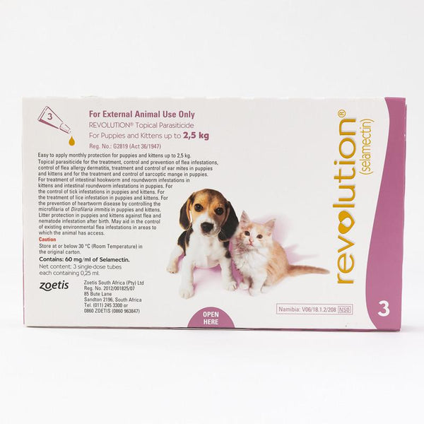Zoetis Revolution Pink for Puppies and Kittens up to 5lbs (2.5kg) (frontview) | VetBarn