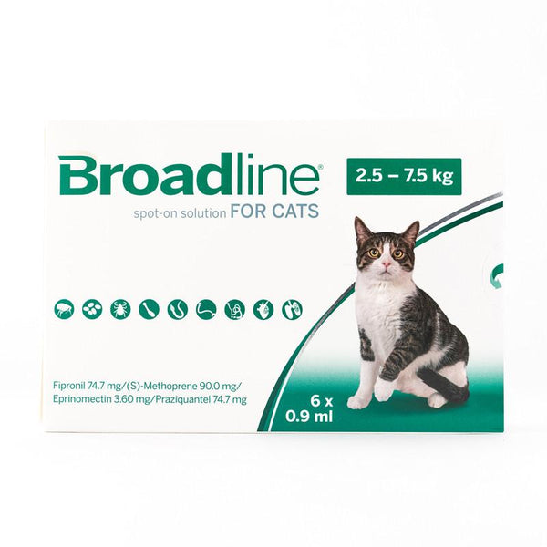 Merial Broadline For Large Cats 5.5 - 16.5 lbs (2.5-7.5kg) 6 Pack | VetBarn