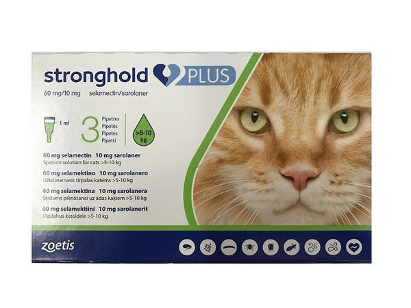 Stronghold Plus 60 mg/10 mg Large Cats >5–10 kg (11-22 lbs) | VetBarn