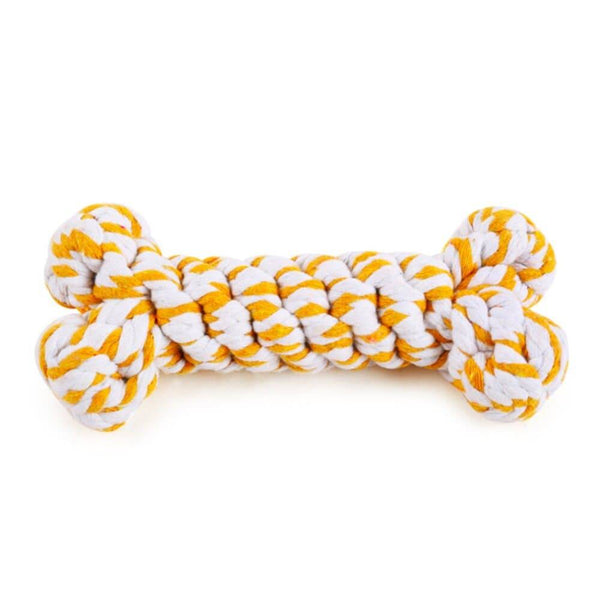 Wiggles Knot Cotton Rope Dog Toy Bone | ozpetworld.com