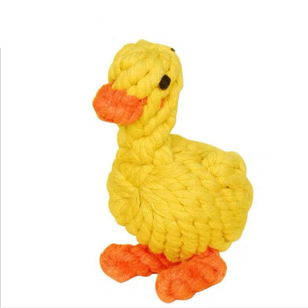 Wiggles Knot Cotton Rope Dog Toy Duck | ozpetworld.com