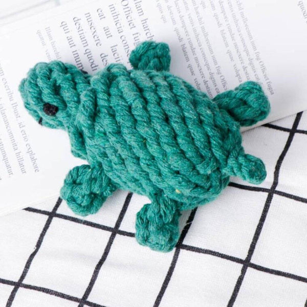 Wiggles Knot Cotton Rope Dog Toy Tortoise | ozpetworld.com