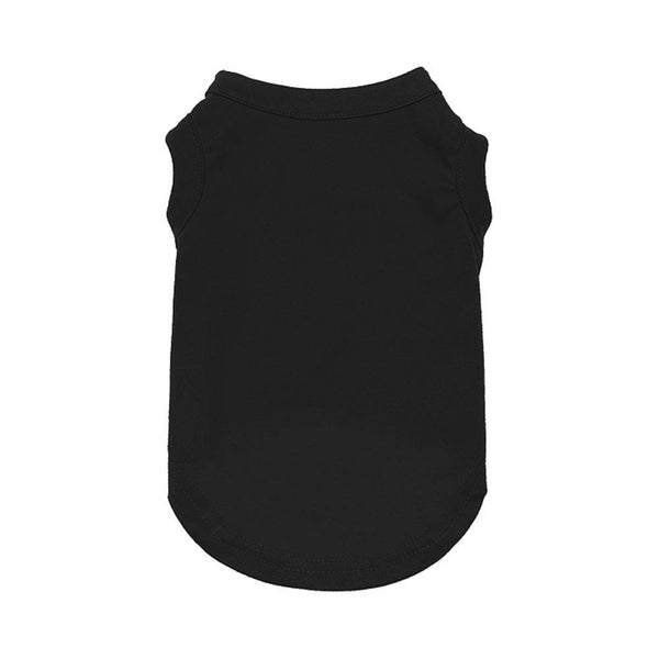Wiggles Plain Pet Summer Clothes Cotton Blank Dog T Shirt Black | ozpetworld.com