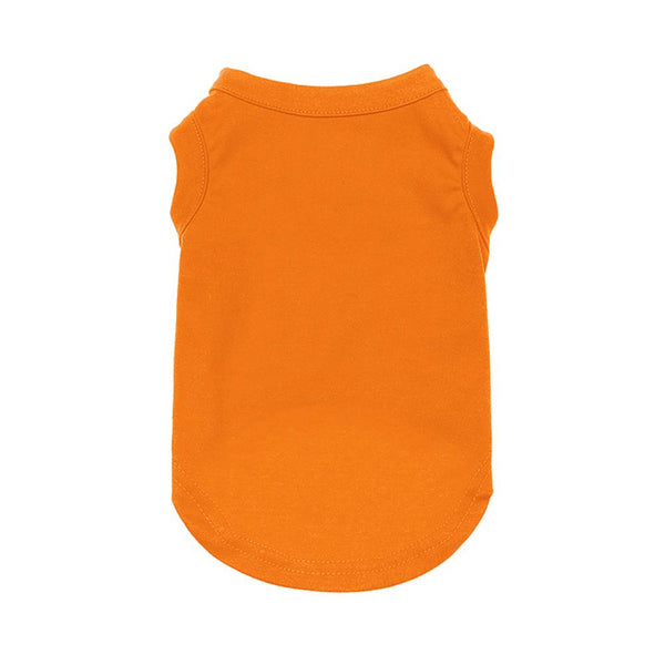 Wiggles Plain Pet Summer Clothes Cotton Blank Dog T Shirt Orange | ozpetworld.com