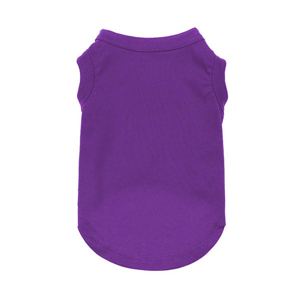 Wiggles Plain Pet Summer Clothes Cotton Blank Dog T Shirt Purple | ozpetworld.com