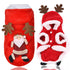 Pet Christmas Santa Claus Hoodies Reindeer Costume for Small Dogs Cats Comfortable Warm Flannel Puppy Dog Bulldog Xmas Clothes